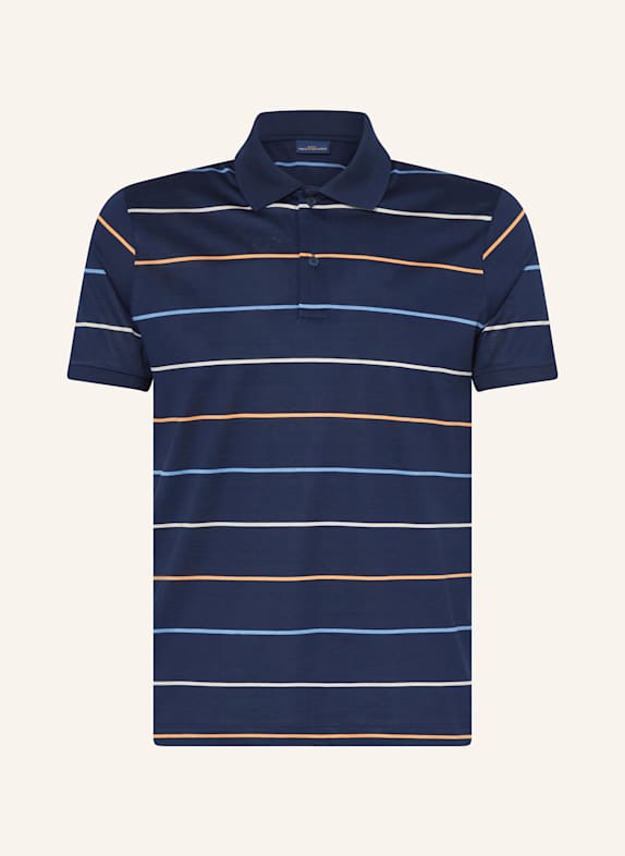 PAUL & SHARK Jersey-Poloshirt DUNKELBLAU/ HELLORANGE/ HELLBLAU