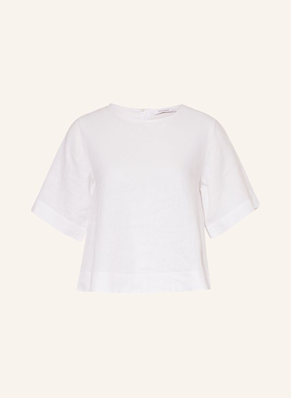 Soluzione Blusenshirt aus Leinen WEISS