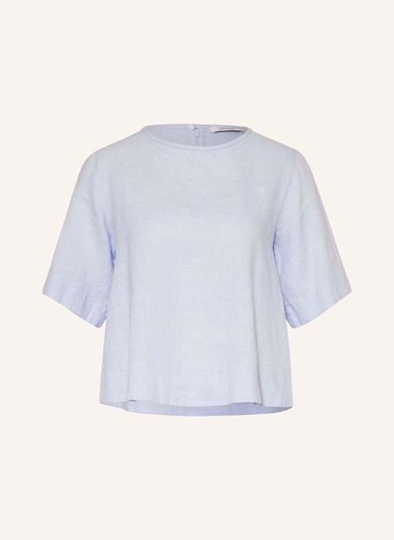 Soluzione Blusenshirt aus Leinen HELLBLAU