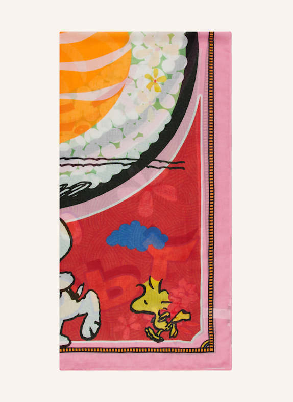 CODELLO Schal PINK/ HELLGRÜN/ ORANGE