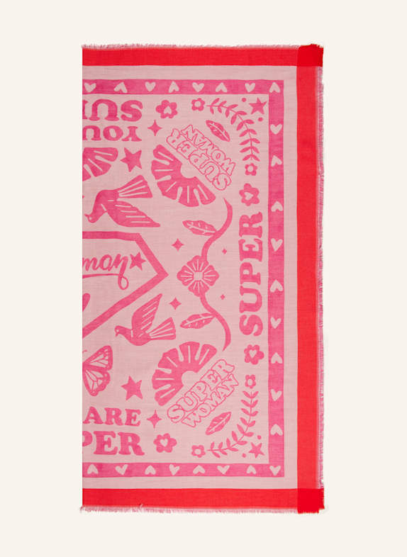 CODELLO Jacquard-Tuch SUPER WOMAN PINK/ CREME/ ROT