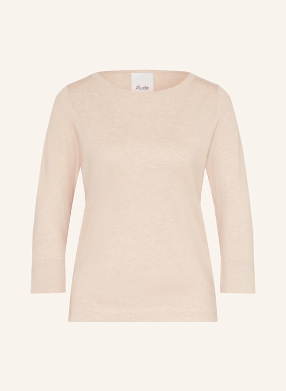ALLUDE Pullover mit 3/4-Arm HELLBRAUN