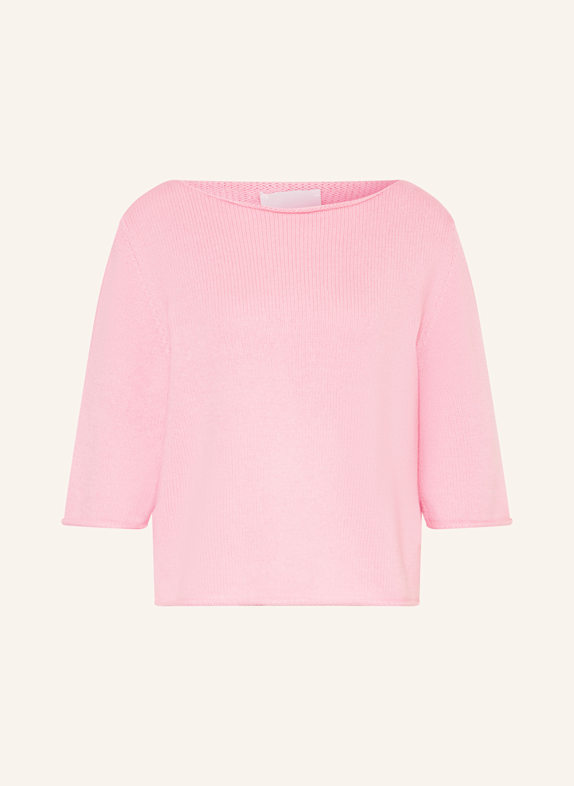 ALLUDE Pullover mit 3/4-Arm und Cashmere ROSA