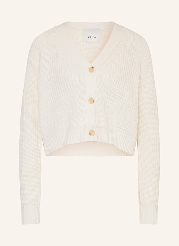 ALLUDE Strickjacke mit Cashmere WEISS