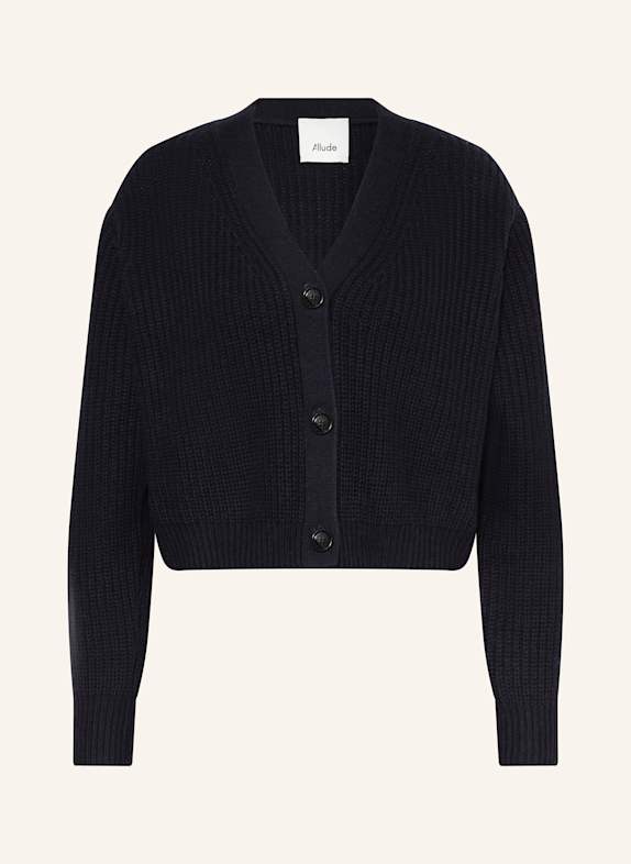 ALLUDE Strickjacke mit Cashmere DUNKELBLAU