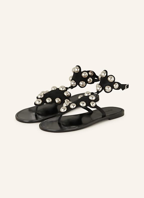 ISABEL MARANT Zehentrenner VELVEE SCHWARZ/ SILBER