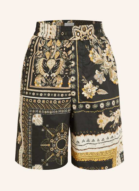 ISABEL MARANT Shorts GREGORIAN SCHWARZ/ DUNKELGELB/ CREME