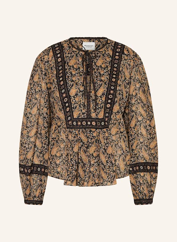 MARANT ÉTOILE Blusenshirt GAYLE SCHWARZ/ DUNKELORANGE/ DUNKELGELB