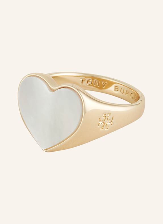 TORY BURCH Ring GOLD/ WHITE