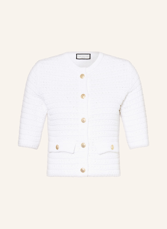 SEM PER LEI Strickjacke mit 3/4-Arm WEISS