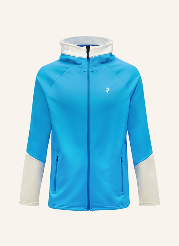 Peak Performance Midlayer-Jacke RIDER ZIP HOOD TÜRKIS/ BEIGE
