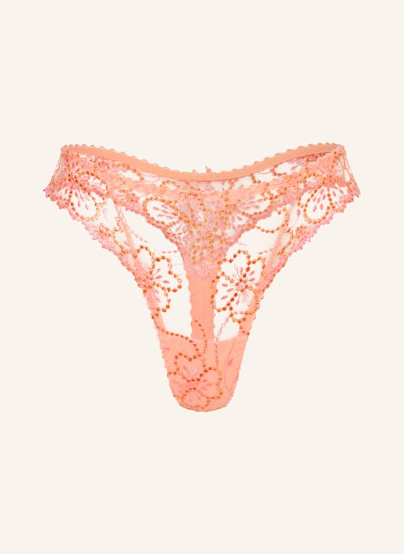 MARIE JO Thong JANE with decorative beads SALMON