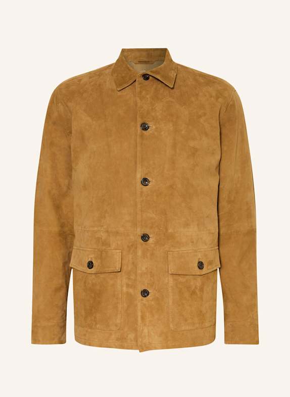 HACKETT LONDON Lederjacke BEIGE