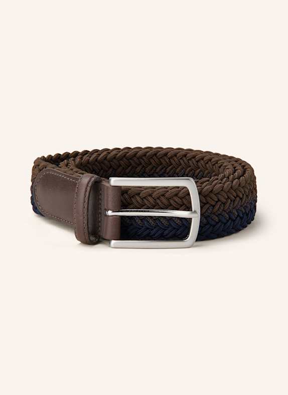 HACKETT LONDON Flechtgürtel DUNKELBLAU/ BRAUN