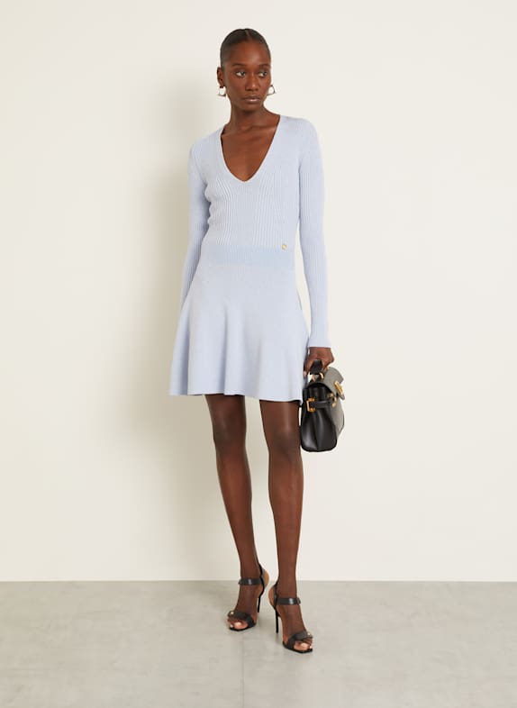 BALMAIN Strickkleid HELLBLAU