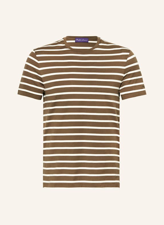 RALPH LAUREN PURPLE LABEL T-Shirt BRAUN/ WEISS