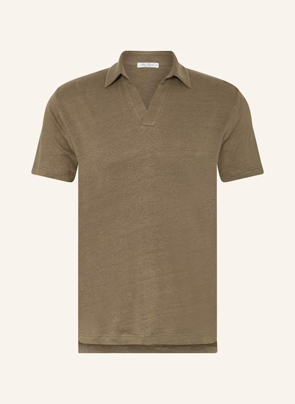 Stefan Brandt Jersey polo shirt made of linen OLIVE