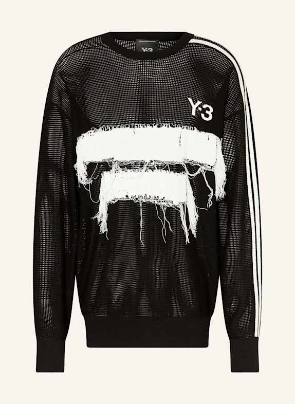 Y-3 Pullover GFX KNIT WEISS/ SCHWARZ