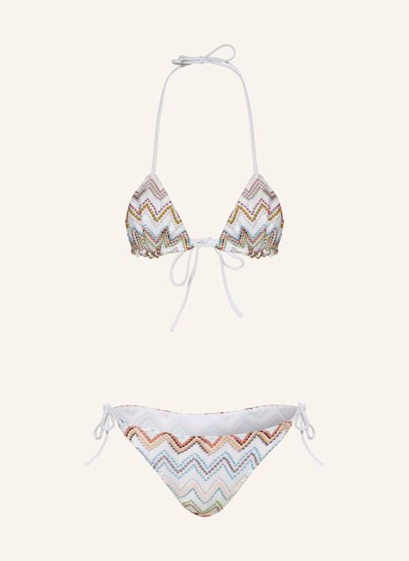 MISSONI Triangel-Bikini mit Glitzergarn WEISS