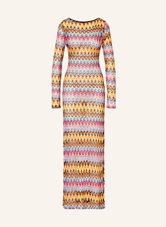 MISSONI Strandkleid mit Glitzergarn DUNKELGELB/ SCHWARZ/ FUCHSIA