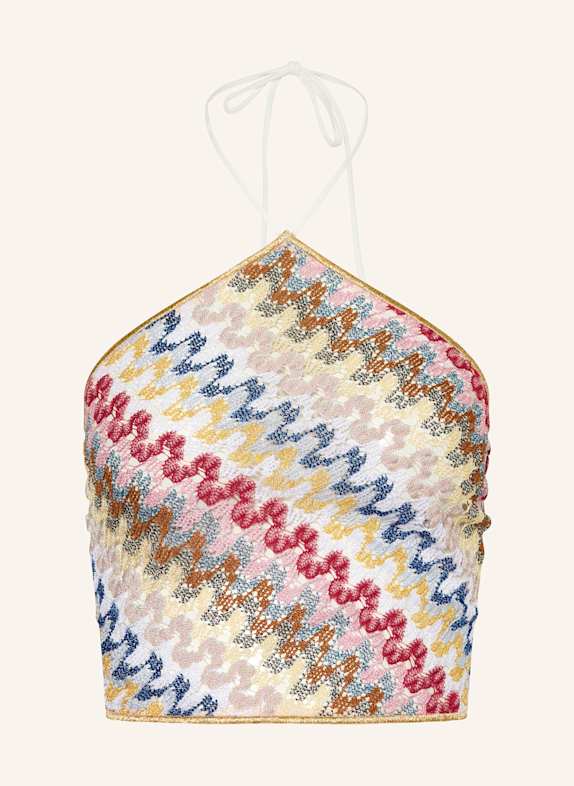 MISSONI Stricktop mit Glitzergarn GELB/ ROT/ WEISS