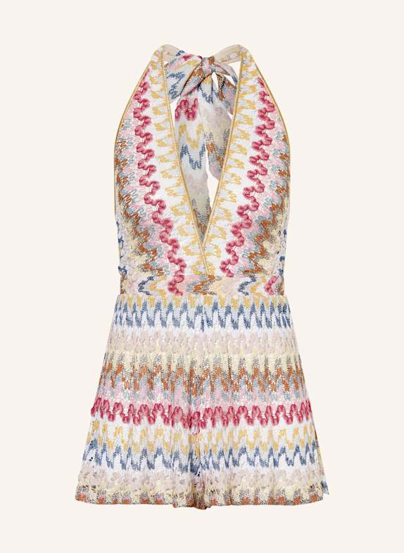 MISSONI Jumpsuit mit Glitzergarn FUCHSIA/ GOLD/ BLAU
