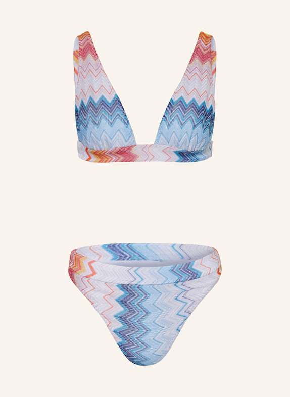 MISSONI Bralette-Bikini mit Glitzergan WEISS/ TÜRKIS/ ORANGE