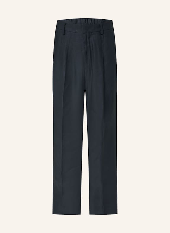 NN.07 Hose KAY 1808 Relaxed Fit mit Leinen DUNKELBLAU