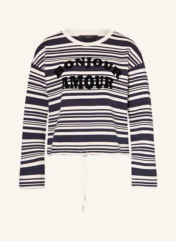 oui Longsleeve DUNKELBLAU/ WEISS