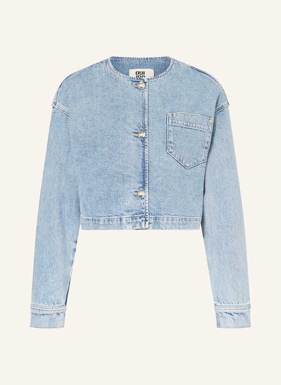 oui Cropped denim jacket BLUE