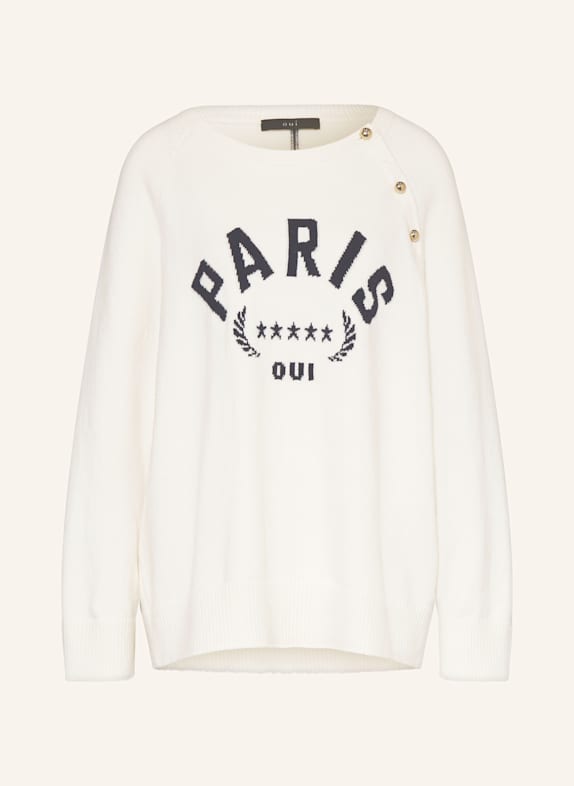 oui Sweater WHITE/ DARK BLUE