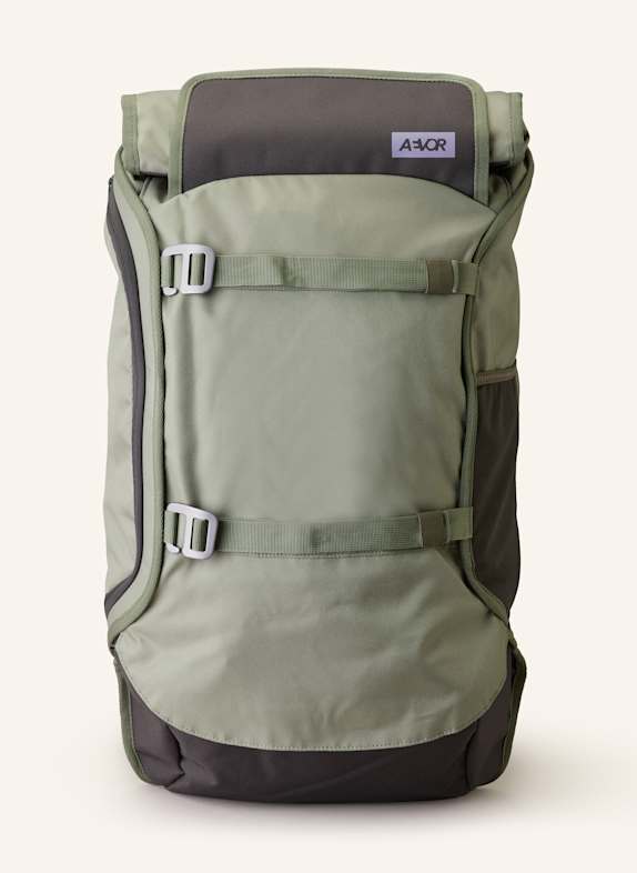 AEVOR Backpack with laptop compartment LIGHT GREEN/ DARK GRAY
