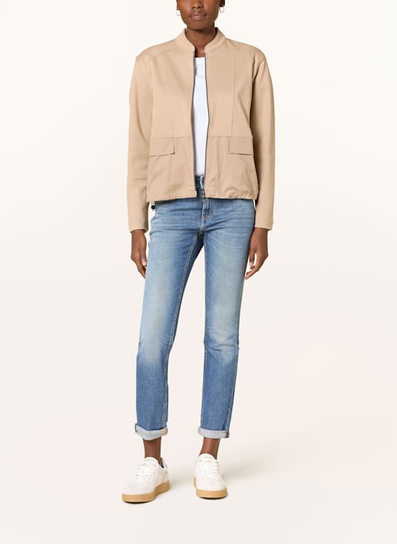 BOGNER Blouson GALINA ze směsi materiálů BÉŽOVÁ