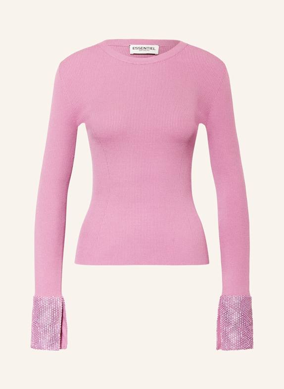 ESSENTIEL ANTWERP HEBORN sweater with decorative gems DUSKY PINK