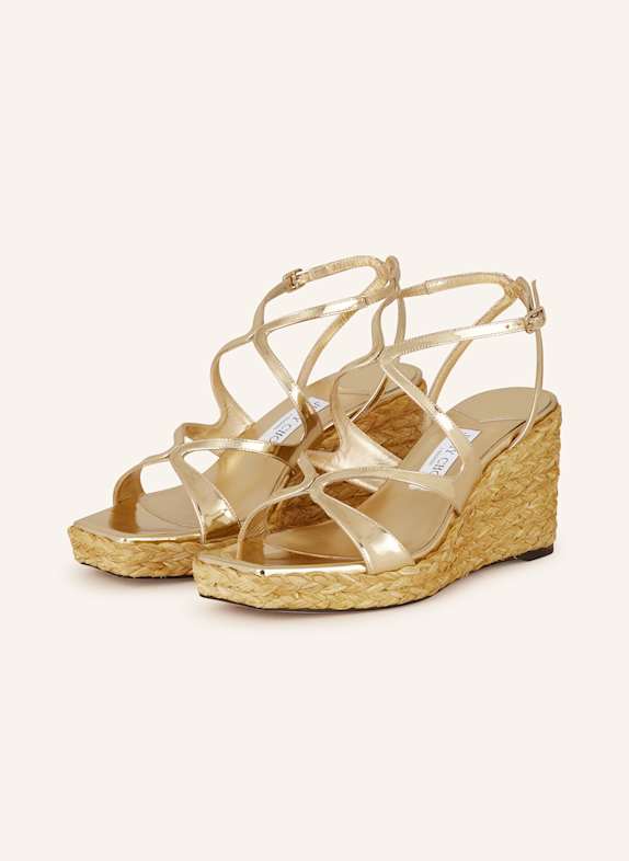 JIMMY CHOO Wedges AYLA 85 GOLD