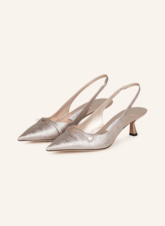 JIMMY CHOO Slingpumps AMITA 45 ROSÉGOLD