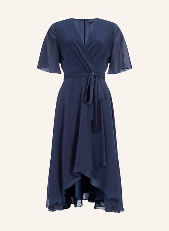 SWING Cocktailkleid in Wickeloptik DUNKELBLAU