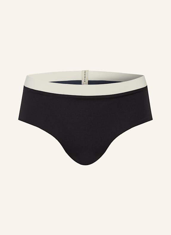 MYMARINI Panty-Bikini-Hose SHORTS zum Wenden mit UV-Schutz 50+ SCHWARZ/ DUNKELGRAU/ ECRU