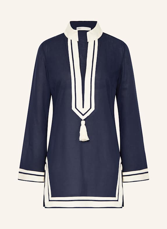 TORY BURCH Tunika DUNKELBLAU/ CREME
