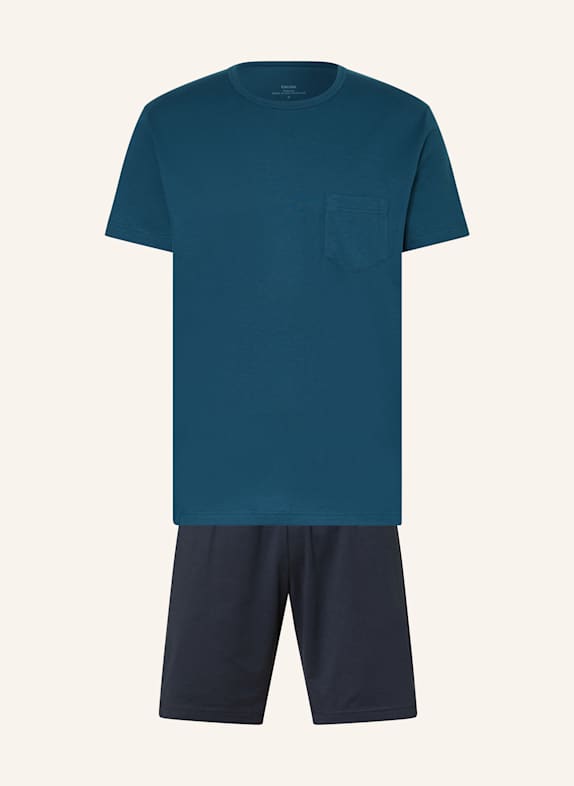 CALIDA Shorty-Schlafanzug RELAX ESSENTIALS PETROL/ DUNKELBLAU