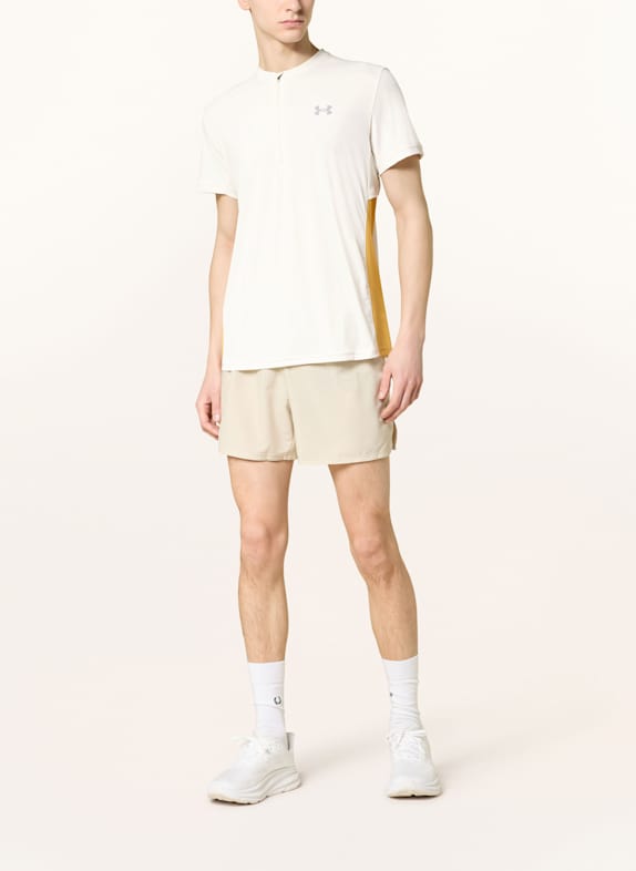 UNDER ARMOUR Hardloopshirt UA TRAIL RUN ZP CRÈME / DONKERGEEL