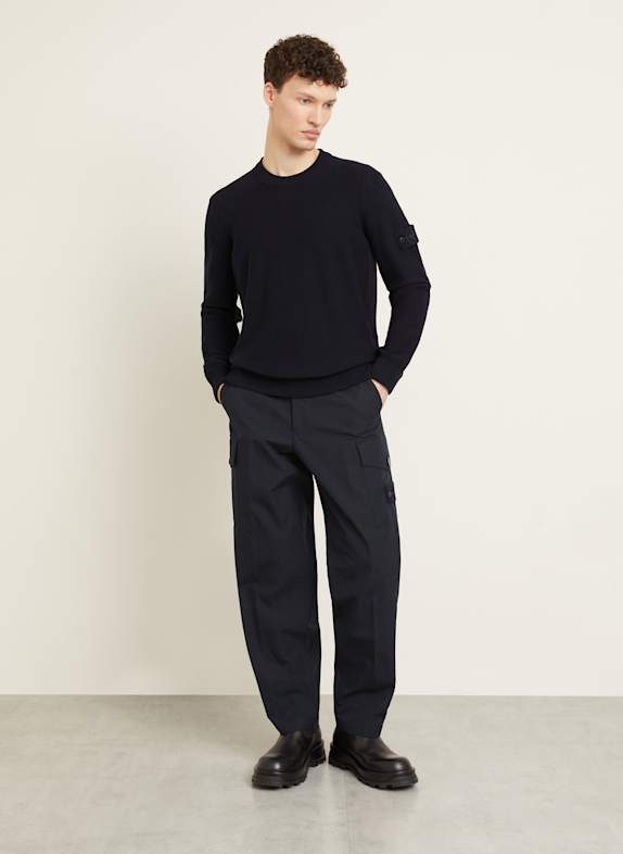 STONE ISLAND Sweter GHOST GRANATOWY