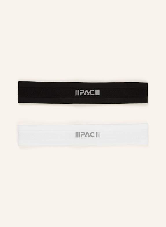 P.A.C. 2er-Pack Stirnbänder RECYCLED SEAMLESS MESH SCHWARZ/ WEISS