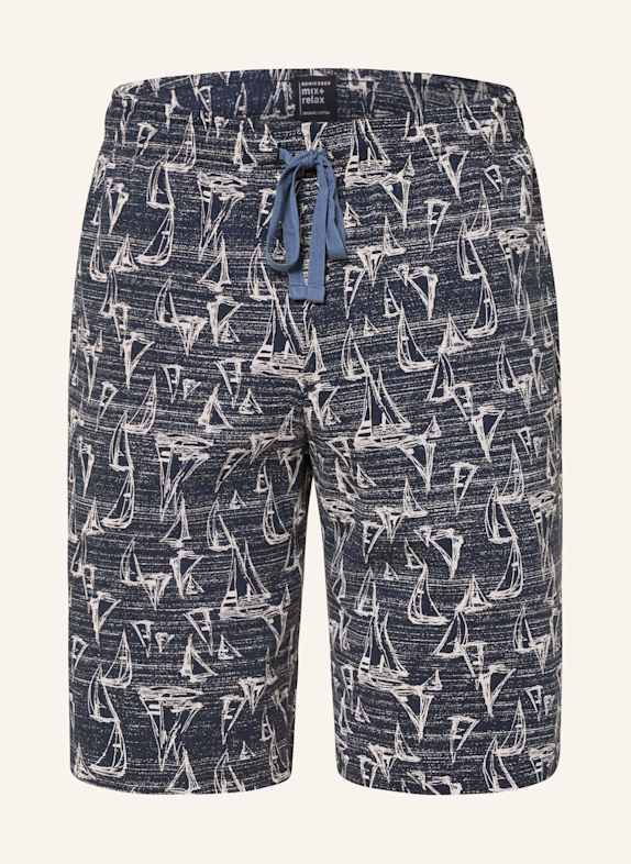 SCHIESSER Schlafshorts MIX+RELAX DUNKELBLAU/ ECRU
