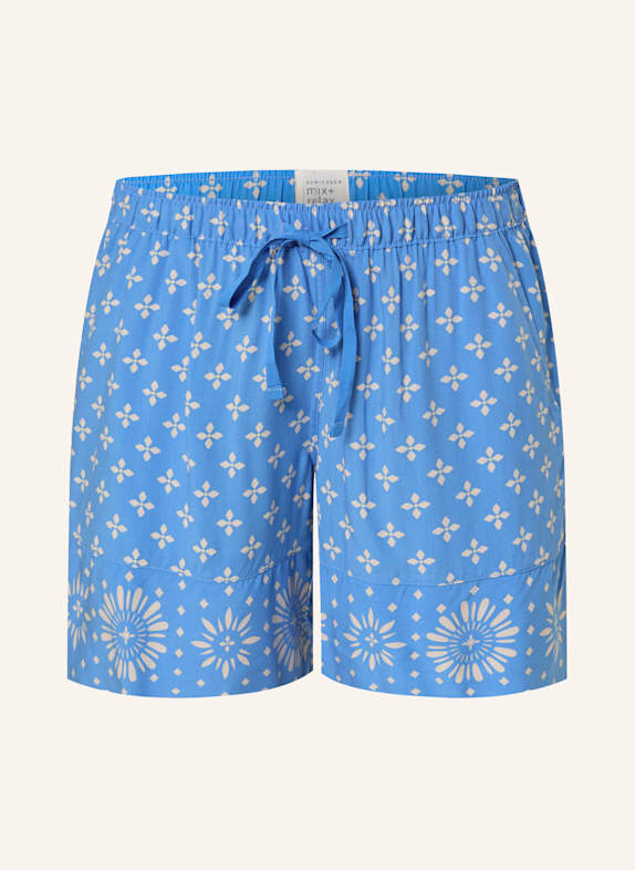 SCHIESSER Schlafshorts MIX+RELAX BLAU/ BEIGE
