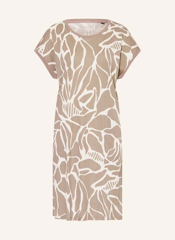 SCHIESSER Nachthemd MODERN NIGHTWEAR TAUPE/ ECRU