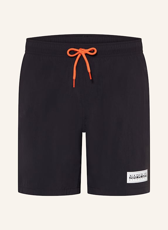 NAPAPIJRI Badeshorts BOX LOGO SCHWARZ