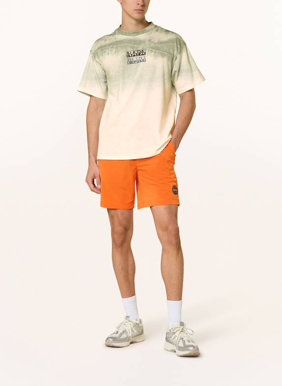 NAPAPIJRI T-shirt TORA WIT / GROEN / LICHTGROEN
