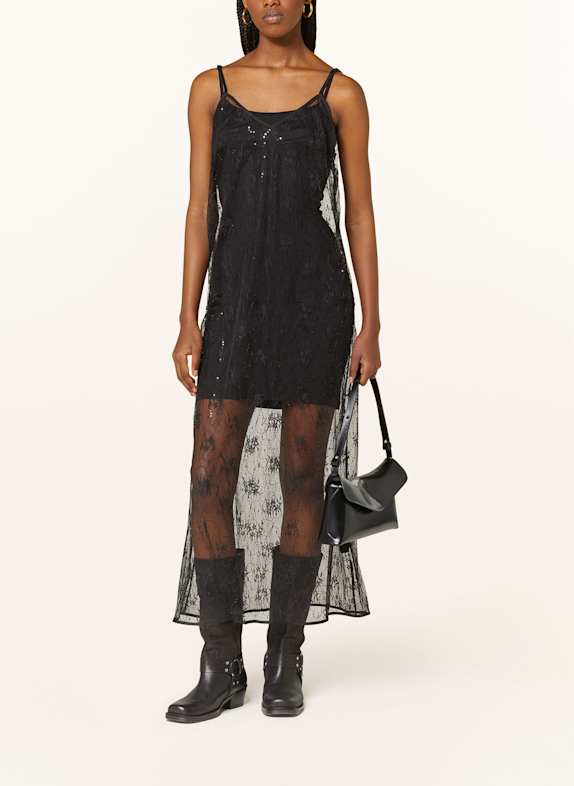 NEO NOIR Spitzenkleid TARZANA mit Pailletten SCHWARZ