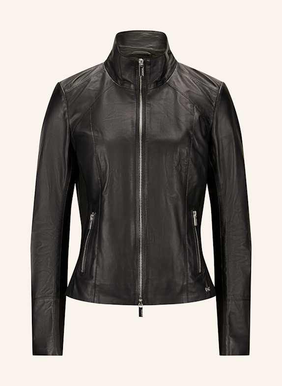 MILESTONE Lederjacke MSGALATEA SCHWARZ